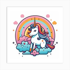 Unicorn In The Sky Art Print