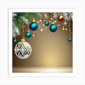 Christmas Background Art Print