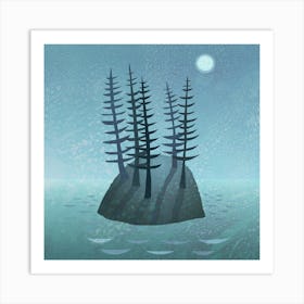 Island Of Pines in Moonlight Art Print