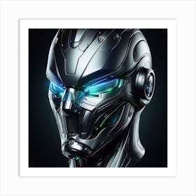 Robot Head Art Print