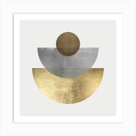 Golden geometric art 1 Art Print