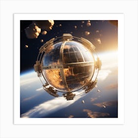 3d Rendering Of The Earth In Space Art Print