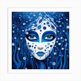 Blue Mermaid Art Print