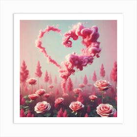 Pink Roses Art Print