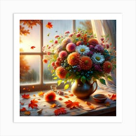 Autumn Flowers 1 Art Print