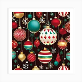 Christmas Ornaments 41 Art Print