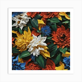 Paper Flowers 1 Art Print