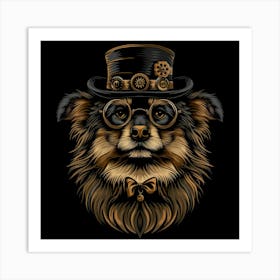 Steampunk Dog 41 Art Print