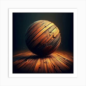 Sphere Of Wood Art Print