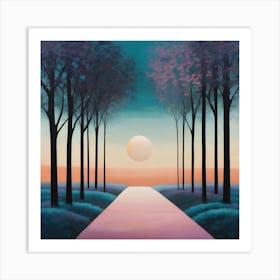 Path To The Sunset Art Print