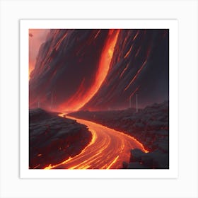 Lava Road Art Print