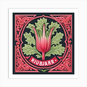 Rhubarb As A Logo (39) Art Print