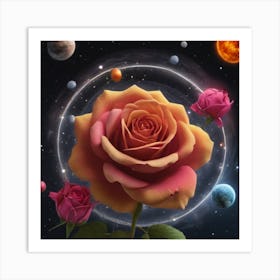 Roses In Space 5 Art Print