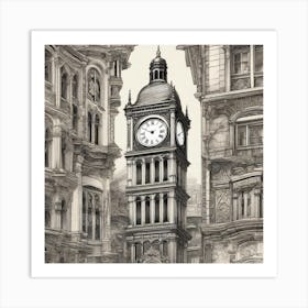 Clock Tower London Art Print