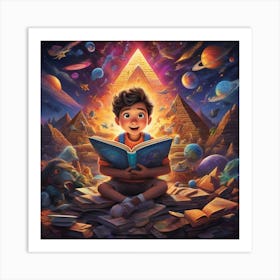 Science kid Art Print