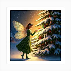 Christmas Fairy 1 Art Print