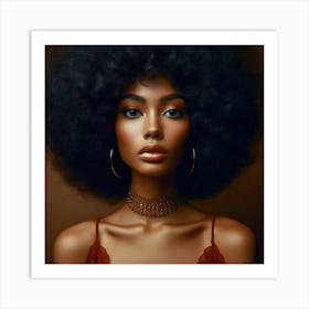Portrait Of African American Woman Art Print
