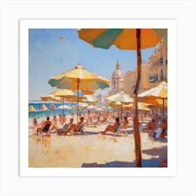 Day At The Beach Art Print