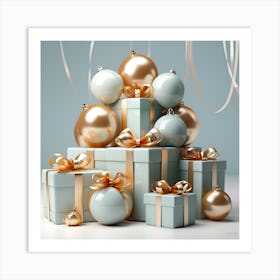 Elegant Christmas Gift Boxes Series005 Art Print