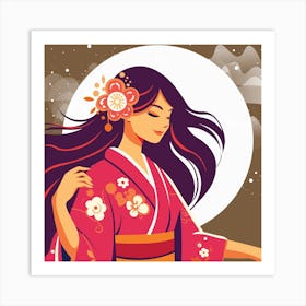 Geisha Girl Art Print