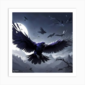 Raven Art Print