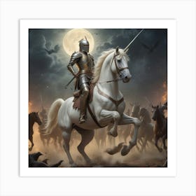 Knight On Horseback 6 Art Print