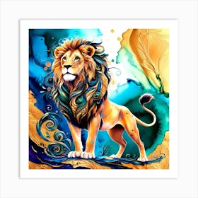 Lion Painting 1 Art Print