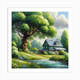 House By The River Art Print