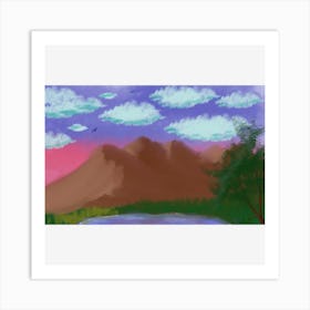 Mountain landscape Art Print