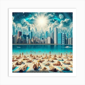 Sunbathing Art Print