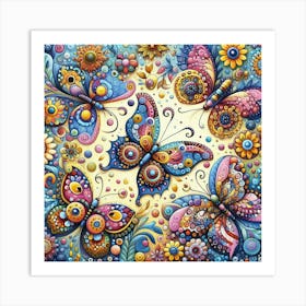 Butterfly Art Kindergarten 2 Art Print