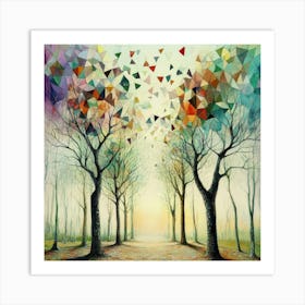 Colorful Trees 14 Art Print