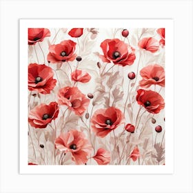 Red Poppies 3 Poster