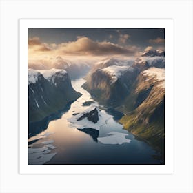 Aerian Mountains Art Print