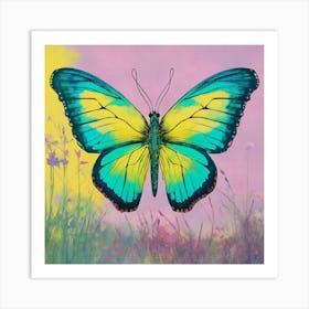 Illustration Graphic Butterfly In Tie Dye (3) Art Print