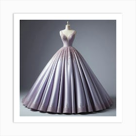 Purple Ball Gown 1 Art Print