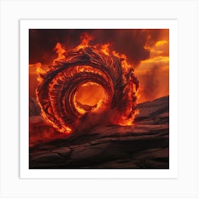 Fiery Approach Art Print