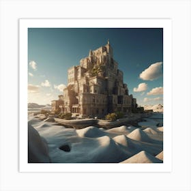 Castle In The Snow Art Print