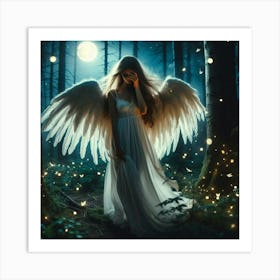 Angel In The Woods 2 Art Print