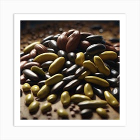 Black Beans 4 Art Print