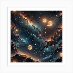 Moons In The Sky Art Print