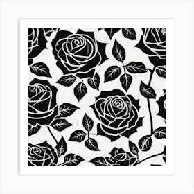 Black Roses Art Print