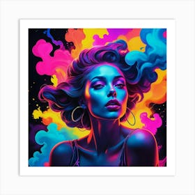 Neon Girl 1 Art Print