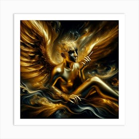 Golden Angel 5 Art Print