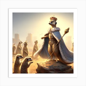 Meerkat King Art Print