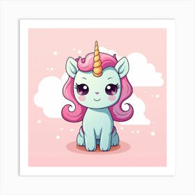 Cute Unicorn 758 Art Print