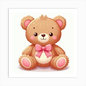 Cute Teddy Bear 1 Art Print