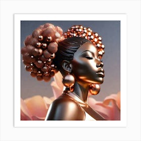 Portrait Of A Black Woman Art Print