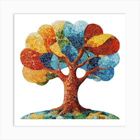 Mosaic Tree Art Print