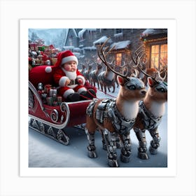 Santa'S Sleigh Art Print